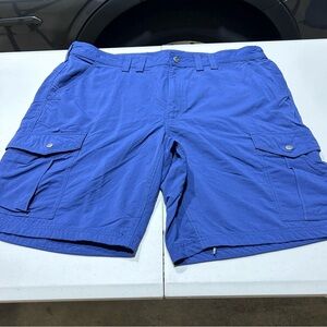 Men's Duluth Trading Navy Blue Relaxed Fit Cargo Shorts size 42